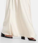 Атласное платье Miu Miu, Avorio - фото 5