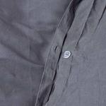 Льняная наволочка Homescapes V Form, антрацит - фото 4