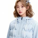 Пуховик Unisex с капюшоном, легкий, стеганый Reebok, темно серый - фото 8