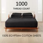 Комплект постельного белья 1000 Aborn, черный - фото 2