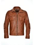 Кожаная куртка JCC 3102101BI, коричневый - фото