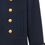 Куртка женская Celine на золотых пуговицах, темно-синий - фото 6