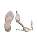 Босоножки женские Guess Kable на шпильке со стразами, бежевый - фото 4