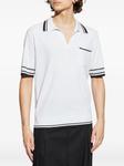 Полосатый топ Dolce & Gabbana с воротником-поло, белый - фото 3