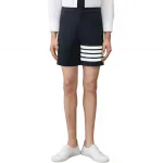 Шорты в полоску zip THOM BROWNE, синий - фото 5