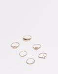 Набор из 6 золотых небесных колец Aldo - фото