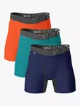 Боксеры Step One Bamboo 3 шт, цвет navy/green/orange - фото