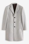 Пальто Эпсом с шерстью Next, серый - фото