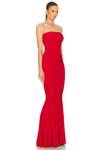 Платье Norma Kamali Strapless Fishtail Gown, цвет Tiger Red - фото 2