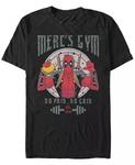 Футболка с коротким рукавом для мужчин Marvel Deadpool Merc's Gym Fifth Sun, черный - фото