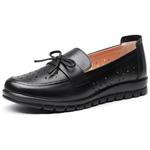 Лоферы женские черный Aokang - фото