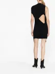 Платье из джерси с вырезами Courrèges, черный - фото 4