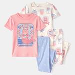 Пижамный комплект для девочки, 4 предмета Carter'S, Cat - фото