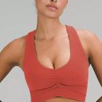 Женское спортивное бельё Lululemon, тёмно-красное - фото 7