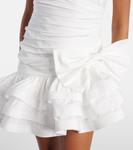 Мини-платье из тафты с оборками Alessandra Rich, белый - фото 5