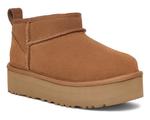 Ботинки UGG Kids Classic Ultra Mini Platform (Little Kid/Big Kid), цвет Chestnut - фото