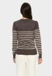 Джемпер Saint Tropez MilaSZ Shimmer Stripe Pullover, Mink Gray Morn Shimmer Stripe/Dark Grey - фото 3