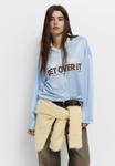 Поло PULL&BEAR Polo shirt, Light Blue - фото 2