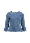 Блуза Object Blouse, Medium Blue Denim/Blue Denim - фото 6