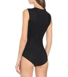 Боди без рукавов из эластичного джерси MAISON MARGIELA, черный - фото 3