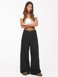 Джинсы с широкими штанинами Pull&Bear, Black Denim - фото 6