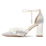 Ainer-cat Ainer cat Chunky Heel High Heels 8cm Women's Silver - фото 3