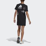 Платье с короткими рукавами женское черное Adidas - фото 3
