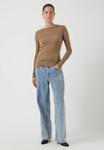 Топ YAS Long sleeved top, Pine Bark/Light Brown - фото 2