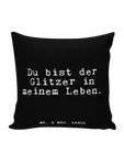 Подушка Mr & Mrs Panda 40x40 Du bist der Glitzer, черный - фото