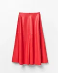 Юбка с эффектом кожи Sfera, красный - фото 5