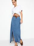 Макси юбка Trendyol, Blue denim - фото 9