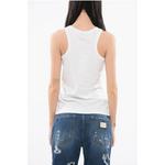 Хлопковая майка с вырезом крючком Stella Mccartney, White - фото 2