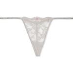 Трусики-стринги Dream Angels Twinkle Strap Lace V String / SP Victoria's Secret, серебро - фото
