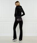 Спортивные брюки женские Juicy Couture бархатистые со стразами, черный - фото 2
