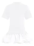 Платье мини с короткими рукавами PATOU, белый - фото