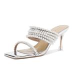 Ainer cat Rubber Slide Slippers Women's Ainer-cat, серебряный - фото