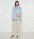 Сумка женская Patrizia Pepe кросс-боди кожаная с декором, бежевый - фото 3