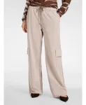 Широкие брюки-карго Elena Mirã², бежевый - фото 2