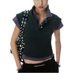 Поло с эффектом многослойности Alexander Wang, синий - фото 4