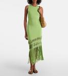 Платье макси с бахромой от Brookes Simkhai, Vine - фото 2