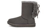 Угги женские UGG Classic Double Bow, серый - фото