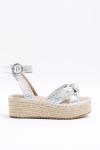 Эспадрильи на платформе River Island, серебряный - фото