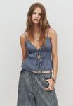 Топ PULL&BEAR WITH THIN, Blue - фото