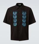 Вышитая рубашка Commas, черный - фото