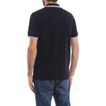 Поло с вышитым логотипом в полоску FRED PERRY, синий - фото 5