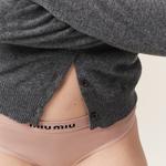 Бесшовные трусики Miu Miu, бежевый - фото 4