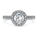 Кольцо-Солитер Eternity Halo Swarovski - фото 3