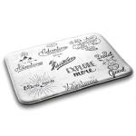 Коврик для ванной Tulup Abenteuer Motivation, 75x1x75 см, белый - фото