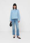 Блуза ONLY ONLLUCIA FRILL SHIRT, Light Blue Denim/Light-Blue Denim - фото 2