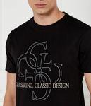 Футболка мужская Guess Jeans хлопковая с принтом, черный - фото 4